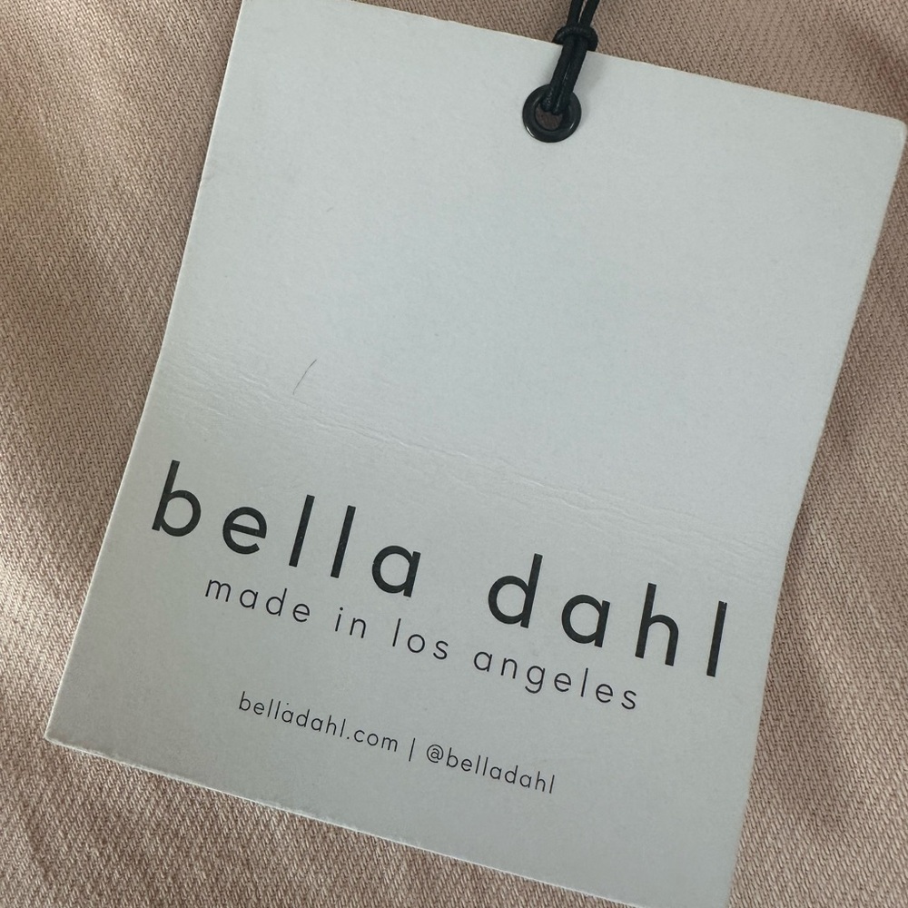 Bella Dahl Pink Shirt L Sleeveless Collar Button Down Cotton Linen NWT $119 - Picture 5 of 11